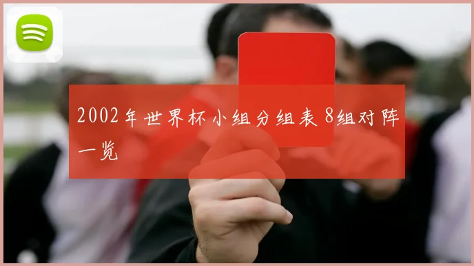 2002年世界杯小组分组表 8组对阵一览