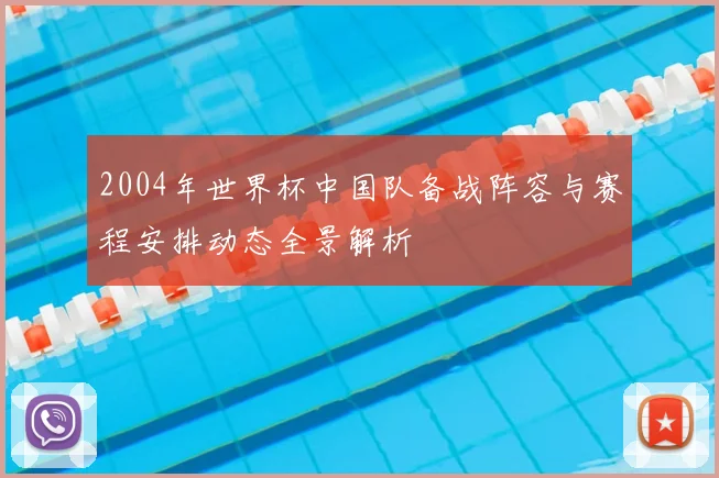 2004年世界杯中国队备战阵容与赛程安排动态全景解析